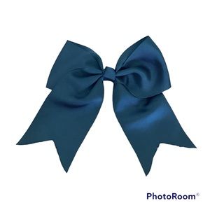 BOGO 🥳 Black ribbon oversized cheer bow simple solid basic girls cheerleading